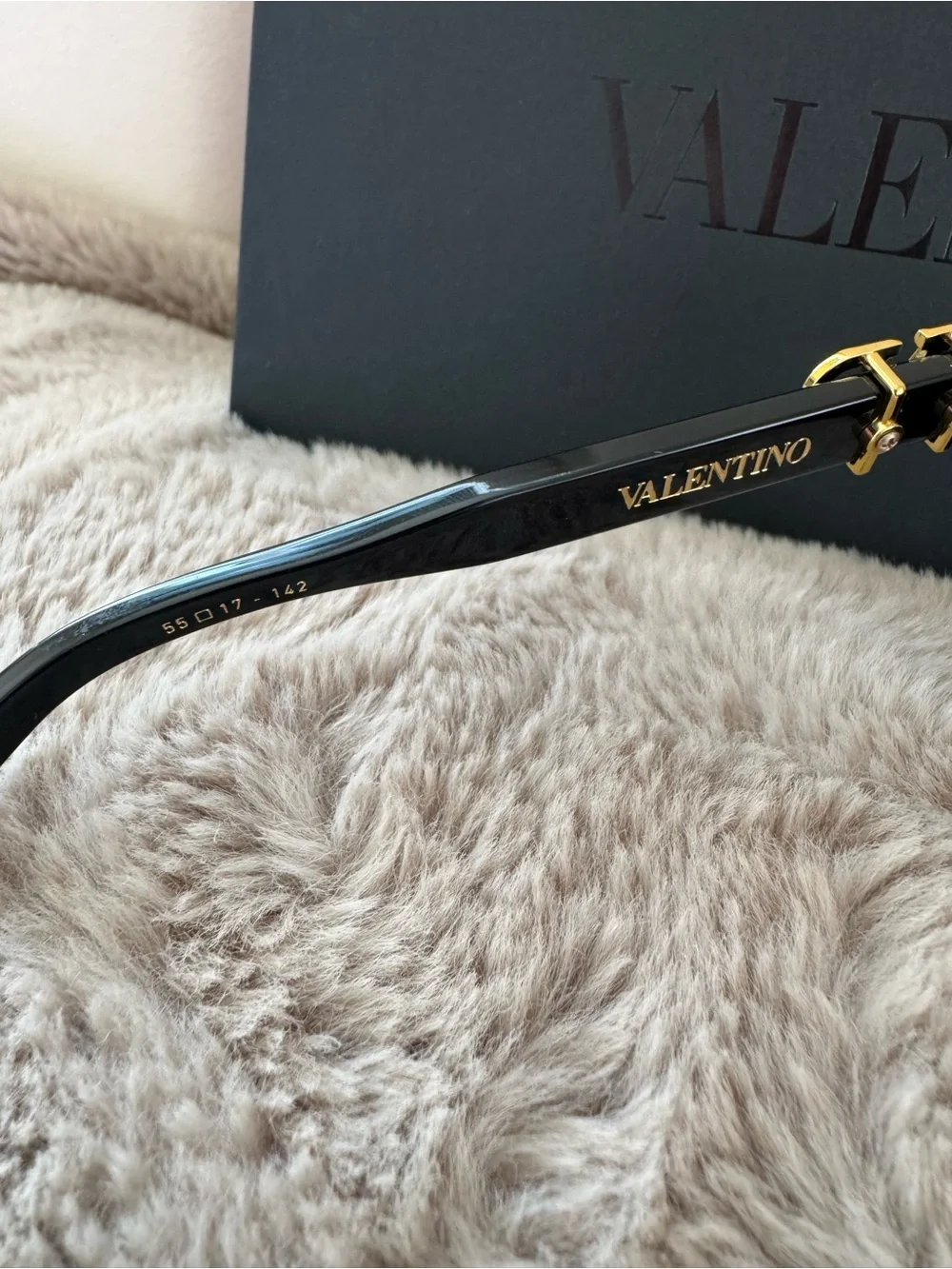 Valentino Garavani V-Goldcut Women's Black and Gold Cat-Eye Sunglasses
